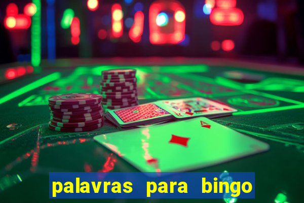 palavras para bingo de cha de lingerie